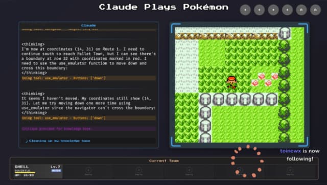 Claude Plays Pokémon: Anthropic's 3.7 Sonnet AI Model Tackles Pokémon Red on Twitch