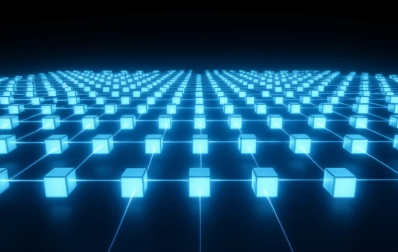 Abstract visualization of a vast network of glowing GPUs representing Meta's massive compute buildout for AGI development.