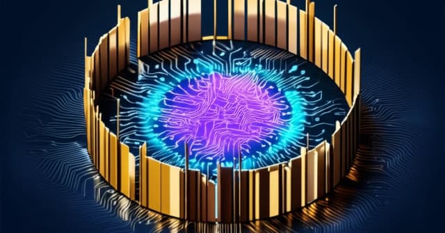 A scale of justice weighs Big Tech against startups, symbolizing the debate over California's SB 1047 AI regulatory moat.