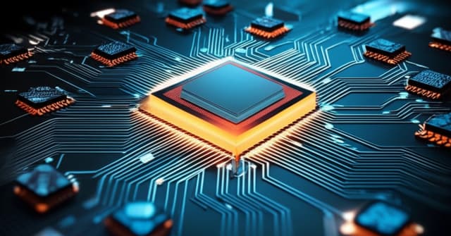 A large AI core branching into smaller, specialized models, illustrating the enterprise shift to efficient, domain-specific AI.