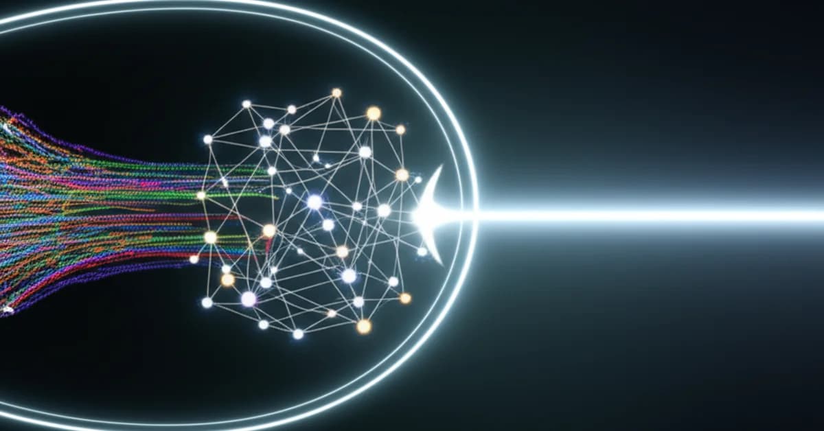 A pigeon in a Skinner box linked to a modern AI neural network, illustrating the evolution of reinforcement learning principles.