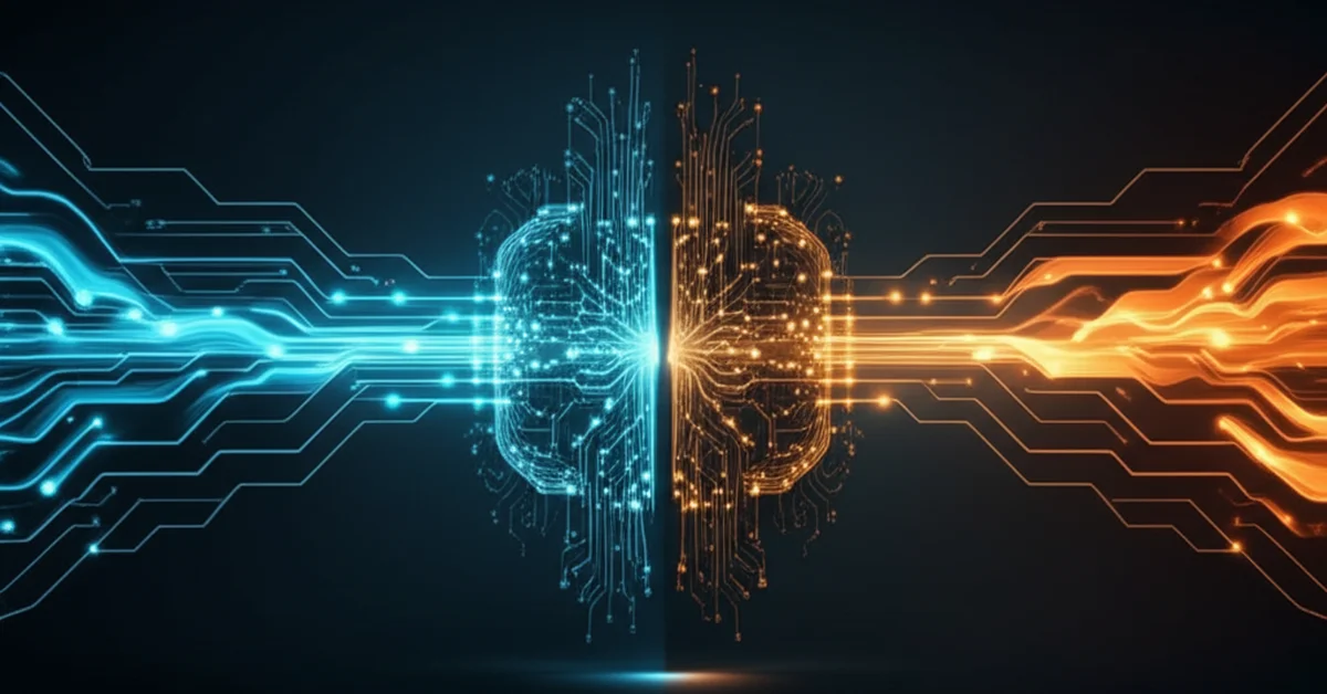 California capitol with a digital overlay, illustrating the state's SB 53 AI safety bill and the industry divide it creates.