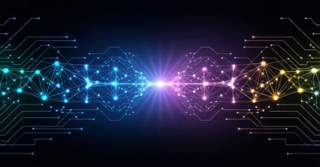 Meta logo split between a creative AI video feed (Vibes) and Google's Gemini model, symbolizing its dual AI strategy.