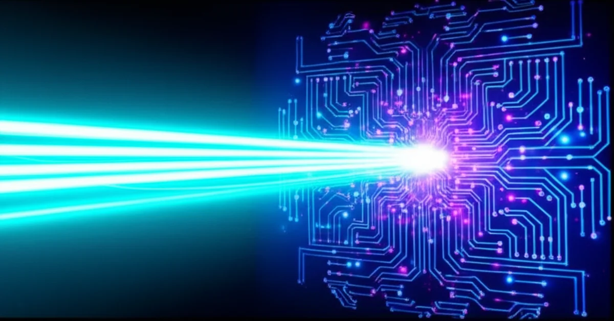 Conceptual art of the SCIGEN AI generating a novel crystal lattice, showing its role in targeted material discovery for quantum computing.