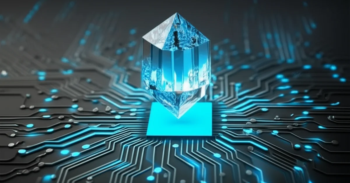 Conceptual image of the Microsoft logo at the center of a neural network, symbolizing its new in-house MAI-Image-1 AI model.