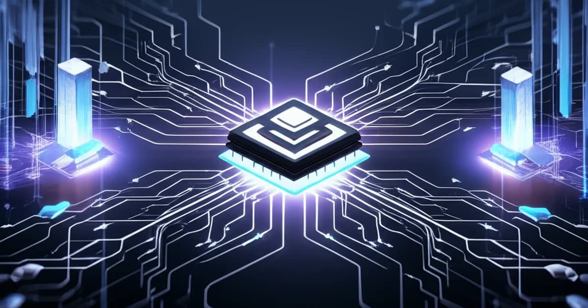 A glowing chess piece on a digital board, representing AI models competing in the Kaggle Game Arena to test strategic reasoning.