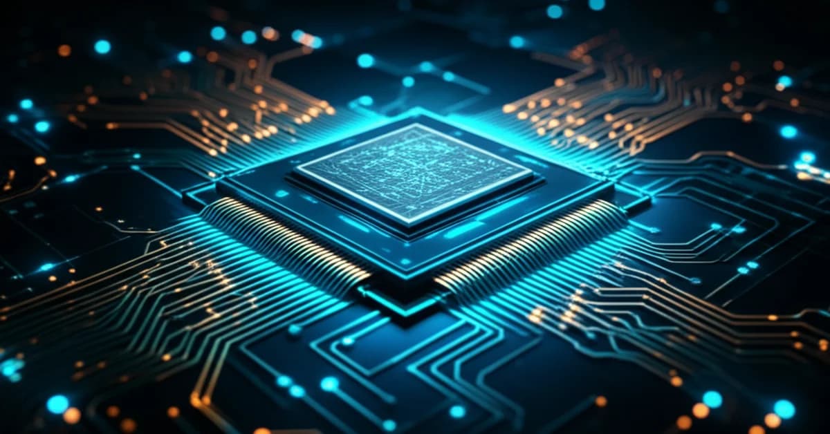 Conceptual art of UK map with circuit patterns representing the £31B AI infrastructure investment from Microsoft and Nvidia.