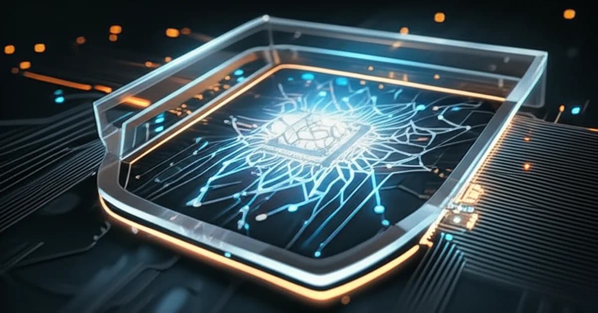 An AI's internal reasoning chain being guided by a safety process, illustrating the ThinkSafe framework for AI alignment.